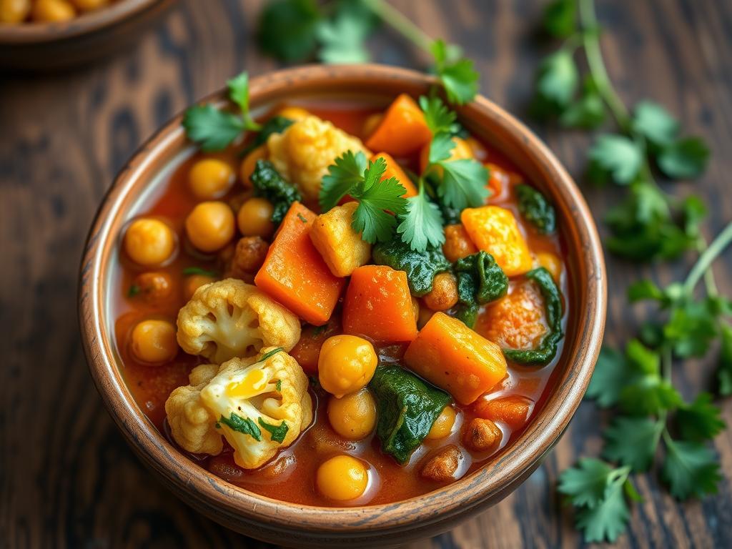 Vegetarisches Curry mit Garam Masala Gewürz