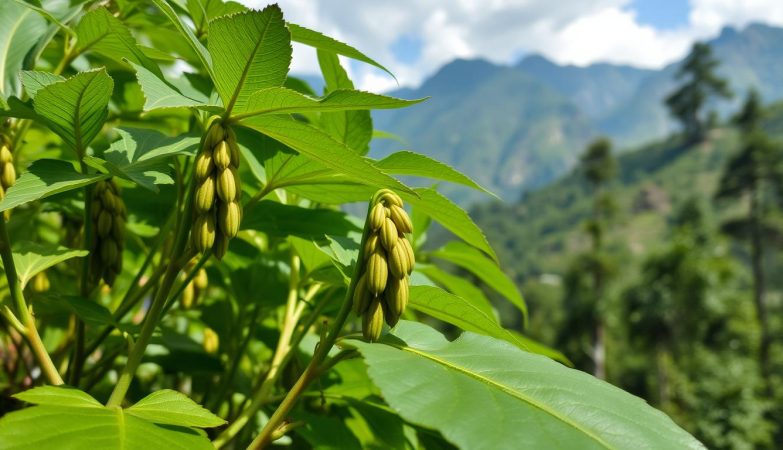 Schwarzer Kardamom Pflanze im Himalaya-Gebiet